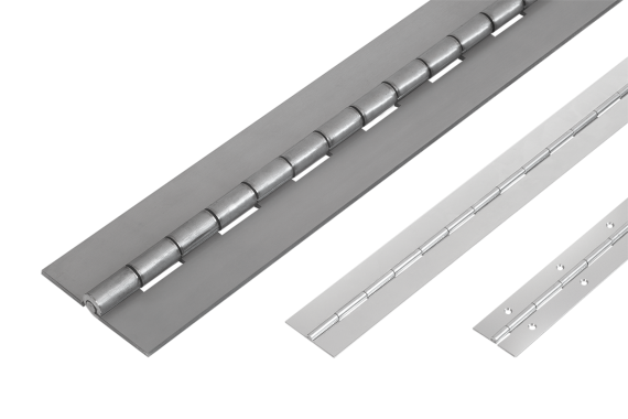 Steel, stainless steel or aluminium rod hinges