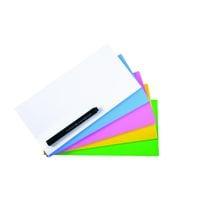 Lot de 250 Post.it électrostatiques coloris assortis (blanc, jaune, bleu, rose, vert) 100 x 200 mm