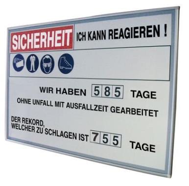 Panneau magnétique SECURITE ACCUEIL MURAL l 908 x H 608 mm (Allemand)
