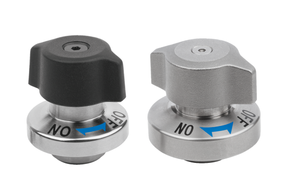 Verrous à bouton poussoir en inox avec bouton rotatif et tête rotative en plastique ou en inox