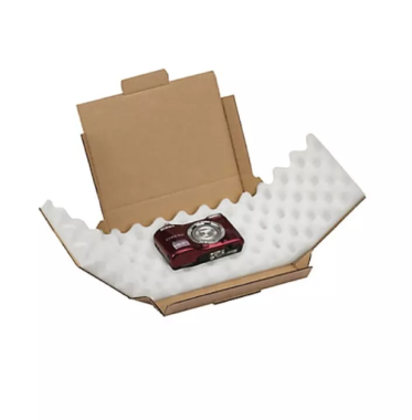 Foam padded cardboard mailing box