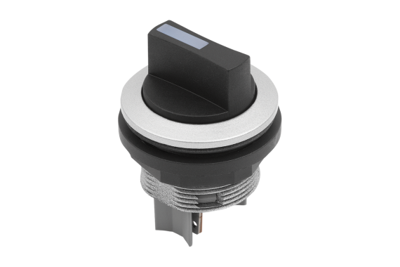 Sélectionneur à impulsion, version à encastrer, Ø 22,3 mm, raccordement par connecteur plat, compact