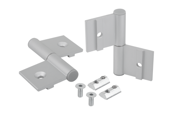 Aluminum hinges, internal, with rim