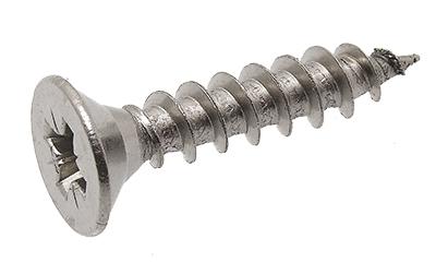 Pozidriv countersunk countersunk head chipboard screw - A2 stainless steel