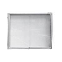 MOD&#39;INFO WALL SHOWCASE W 1056 x H 2000 mm varnished white sheet metal with pmma doors